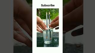 Water electrolysis using graphite #physics #shorts