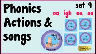 Phonics actions and songs set 9 | Letters ee ie oa oo