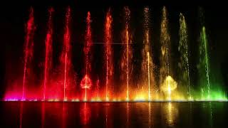 Beautiful Colorful Water Fountain and Relax Music