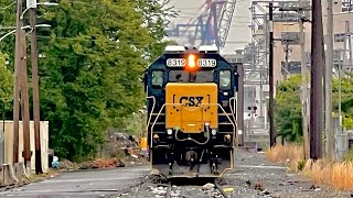 Conrail Shared Assets lite power move along Front Street Chester