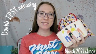 Double IPSY unboxing | March 2021 |  Glam bag & Glam bag plus unboxing