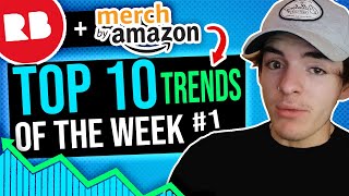 Low Competition Trends Of The Week #1 | Redbubble & Merch By Amazon Trends | Get Your First Sales $