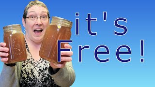 Pressure canning FREE chicken stock