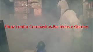 Sanitização de Ambientes contra covid-19 com nebulizador térmico