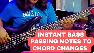 Instant bass passing notes to chord changes | learn it now