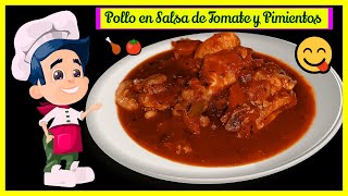 ✅ Pollo con Tomate y Pimientos 🍗🍅 Recetas de Pollo 😋👍