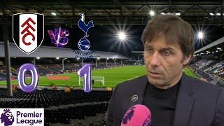 Antonio Conte post-match interview after Fulham 0 - 1 Tottenham