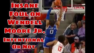 Dangerous Foul on Duke's Wendell Moore Jr. (Intentional or Not)