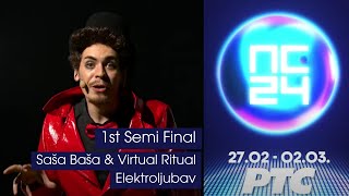 Saša Baša & Virtual Ritual - Elektroljubav | Pesma Za Evroviziju '24 - Polufinale 1