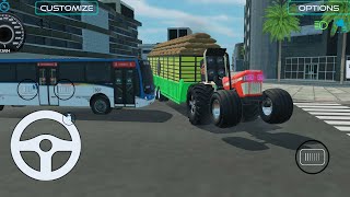 Indian vehicle simulator 3D game ki video || tractor top games with new model Swaraj tractor