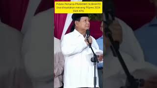 Pidato Pertama PRABOWO SUBIANTO usai Pengumuman KPU #pemilu2024 #prabowopresiden2024