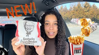 KFC NEW DOUBLE DOWN! AND TRYING FOODS I NEVER ATE