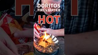 Fiery Doritos Challenge! 🔥🌶️ Hotter than the 1 Chip - Firestarter #short #scout #camping