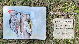 Paint With Me | Hahnemuhle Bamboo Paper Sketchbook | WoodPecker