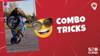 😳 Combo Tricks | Rider | Motorcycle | Motorbike | Bikers 🔥 ADVENTURES FEVER #shorts