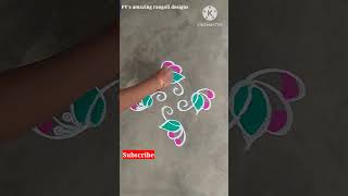 4 dots simple rangoli designs|daily rangoli|easy rangoli #shorts #rangoli #muggulu #kolam