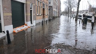 Kades in Dordrecht lopen onder door hoogwater - 10&11/2/2020