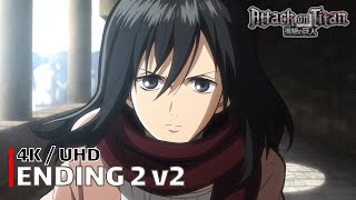 Attack on Titan - Ending 2 v2 【great escape】 4K / UHD Creditless | CC