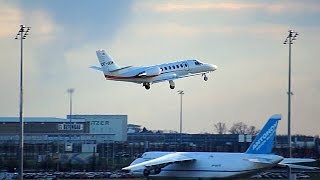 Cessna 560 Citation Encore+ Taking Off from Leipzig/Halle airport (Germany)