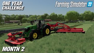 WE NEED TO START CUTTING COSTS! | One Year Challenge | Farming Simulator 22 - Month 2