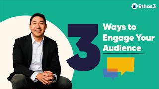 3 Ways to Engage Your Audience | Presentations & Public Speaking