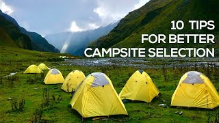 HOW TO CHOOSE A CAMPSITE | 10 Tips for Ideal Campsite Selection | Backpacking Basic's