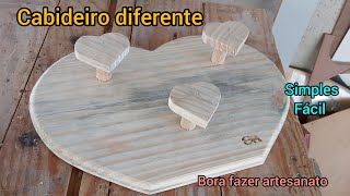 Cabideiro diferente, artesanato com madeira #diy #artesanato