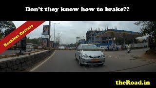 Rear end collision | Etios failed to brake and hitting Brezza rear end