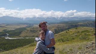 Family in the mountain