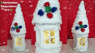 DIY New Year's House made of Wooden Sticks.🎄Creat Idea of Christmas Decoration 2024♻️