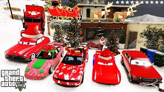 GTA 5 - Stealing CHRISTMAS CARS With Franklin | (Real Life Cars #121)