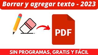 BORRAR Y AGREGAR TEXTO EN PDF SIN PROGRAMAS