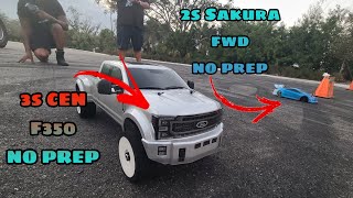 3s Cen F350 vs Fwd No Prep 2s! with Monster Vtec!