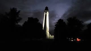 Wind Point Lighthouse Grounds at Night - US Navy Memorial