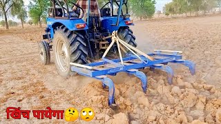 क्या खींच पायेगा 🤔Tota hal 7 on sonalika 745 ( duck footplough or chissel plough)