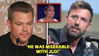 Matt Damon Discloses Ben Affleck Was Compelled To Be With JLO | Thus he wasn't Happy in His Marriage