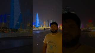 Amazing Skyline night view in Doha Qatar 🇶🇦 #explore #shorts #trip