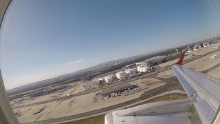 Austrian Airlines Embraer 195 onboard takeoff at Frankfurt Airport | OS256