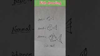 How to draw Fish drawing #basic #normal#advance fish drawing#fish #art #fishingvideo#art #shorts