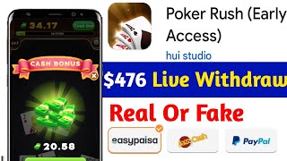 Poker Rush (Early Access) Part One, Claims you can win $300 🤔 Real or fake? 🤔