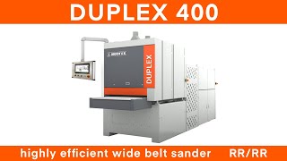 DUPLEX 400 RR/RR highly efficient wide belt sander