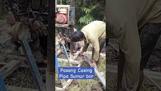 Cara memasang casing pipa sumur bor. #sumurbor#casingpc