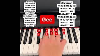 Gee piano tutorial (letters and numbers)