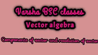 Components of a vector. and resolution of a vector.Unit-1.bsc 1 year.