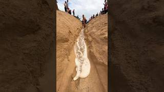 Small trench connects river to ocean!