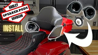 Harley Tour-Pak Speaker Pods / Enclosure Kit Installation