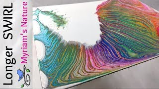 40]  ACRYLIC POURING Technique - Stretched Swirl with Many Colors - Fluid Acrylic painting