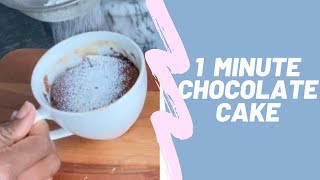 How to make chocolate cake in 1 minute/1 minute chocolate cake - Eggless