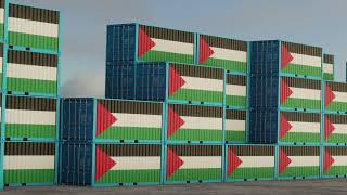 Palestine export import container video footage!