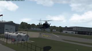 X-Plane 11 US Park Police Bell 412 (N22PP) Helicopter Dolly Landing at DC03, Eagle's Nest